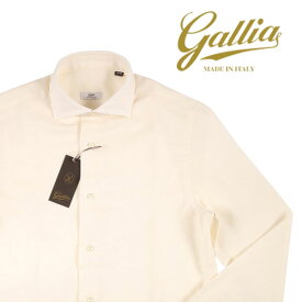 GALLIA ガリア 長袖シャツ GA6880 メンズ 秋冬 ホワイト 白 コットン カジュアルシャツ イタリア製 並行輸入品 ラッピング無料 送料無料 21433 uts2420