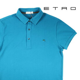 【S】 ETRO エトロ 半袖ポロシャツ 1Y8009631 メンズ 春夏 ブルー 青 コットン トップス イタリア製 並行輸入品 ラッピング無料 送料無料 S21492