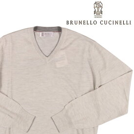 BRUNELLO CUCINELLI ブルネロクチネリ Vネックセーター M2400162 メンズ グレー 灰色 ウール カシミヤ混 ニット イタリア製 並行輸入品 ラッピング無料 送料無料 22236lgy