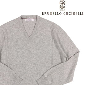 BRUNELLO CUCINELLI ブルネロクチネリ Vネックセーター M2212802 メンズ 秋冬 グレー 灰色 カシミヤ カシミヤ100% ニット イタリア製 並行輸入品 ラッピング無料 送料無料 22199