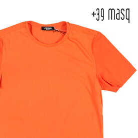 +39 masq マスク Uネック半袖Tシャツ T7004 メンズ 春夏 オレンジ コットン トップス イタリア製 並行輸入品 ラッピング無料 送料無料 22770or