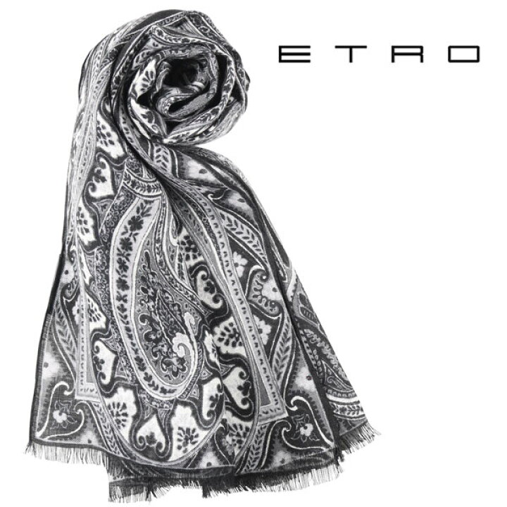 楽天市場】ETRO エトロ ストール 5011 メンズ 春夏 ブラック 黒 