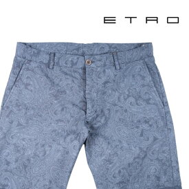 ETRO エトロ ハーフパンツ 1W137 メンズ 春夏 ネイビー 紺 ペイズリー コットン ズボン イタリア製 並行輸入品 ラッピング無料 送料無料 23042nv