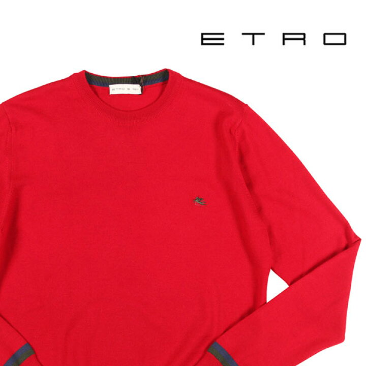 楽天市場】ETRO エトロ 丸首セーター 1M500 9603 メンズ 秋冬 レッド 