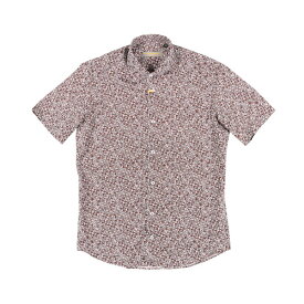 SEEKER GROOVE シーカーグルーブ 半袖シャツ 225 S/S メンズ 春夏 ブラウン 茶 花柄 コットン カジュアルシャツ イタリア製 並行輸入品 ラッピング無料 送料無料 25108