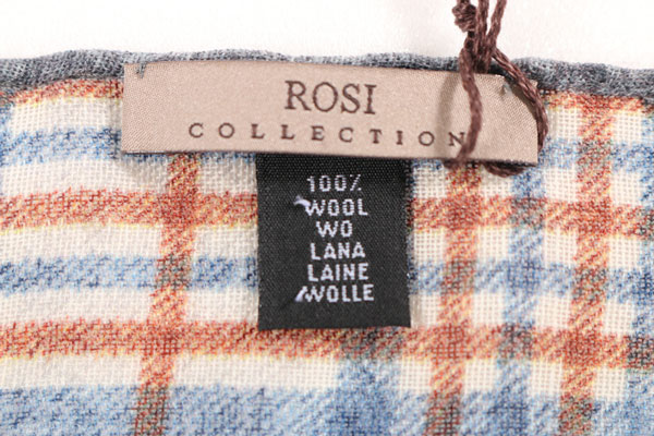 ROSI COLLECTION（ロージコレクション） ポケットチーフ TED テラコッタ x ブルー 【A26751】 | Utsubo Stock