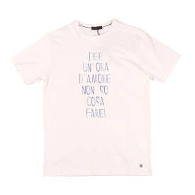 【SUMMER SALE 〜7/20】 【M】 OUTFIT アウトフィット Uネック半袖Tシャツ OF1S2S3T014 Lサイズ相当 春夏 ホワイト 白 コットン トップス イタリア製 並行輸入品 ラッピング無料 送料無料 S29842