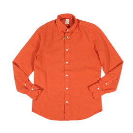 【S】 Finamore フィナモレ 長袖シャツ BALI39 オレンジ コットン カジュアルシャツ イタリア製 並行輸入品 ラッピング無料 送料無料 A31416