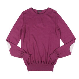 【M】 +39 masq マスク 丸首セーター M35004TD Sサイズ相当 秋冬 パープル 紫 ウール ニット イタリア製 並行輸入品 ラッピング無料 送料無料 W32625