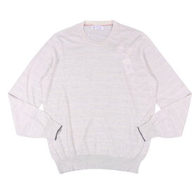 【50】 BRUNELLO CUCINELLI ブルネロクチネリ 丸首セーター M24804200 XLサイズ相当 グレー 灰色 ウール カシミヤ混 ニット イタリア製 並行輸入品 ラッピング無料 送料無料 A33292