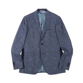 【48】 ETRO エトロ ジャケット 131 U1187 112510 00103 Lサイズ相当 ネイビー 紺 幾何柄 アウター トップス イタリア製 並行輸入品 ラッピング無料 送料無料 A33803