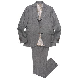【50】 ETRO エトロ スーツ 131 U1A94 040600 00103 秋冬 グレー 灰色 コットン イタリア製 並行輸入品 ラッピング無料 送料無料 W33825