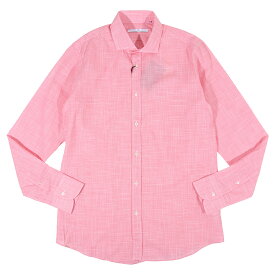【41】 MR MASSIMO REBECCHI マッシモ・レベッキ 長袖シャツ U1B413BL ピンク 千鳥 コットン 並行輸入品 ラッピング無料 送料無料 34823-41