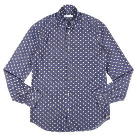【39】 Manuel Ritz マニュエル　リッツ 長袖シャツ 3532E602L ネイビー 紺 ペイズリー コットン 並行輸入品 ラッピング無料 送料無料 34828-39
