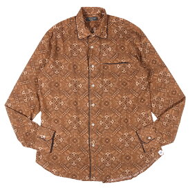 【42】 GABRIELE PASINI ガブリエレ・パジーニ 長袖シャツ G8CM8C 22411/27 ブラウン 茶 コットン 並行輸入品 ラッピング無料 送料無料 34842-42