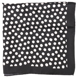 GABRIELE PASINI ガブリエレ・パジーニ スカーフ GP8107 710 ブラック 黒 ドット シルク シルク100% 並行輸入品 ラッピング無料 送料無料 34844