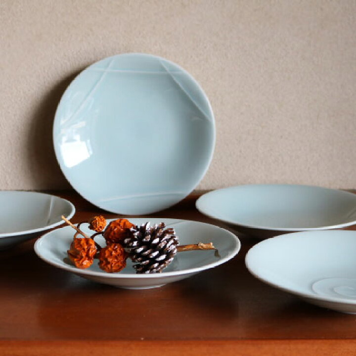 楽天市場】青磁線紋皿 美濃焼 皿 直径17cm 青磁/シンプル食器/取り皿 