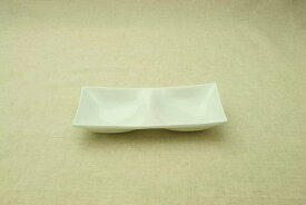 コワケ(kowake) 二つ仕切りプレート 2×1 パーテーションプレート【グッドデザイン受賞】白い洋食器 白磁 美濃焼 日本製 おしゃれ 深山 miyama