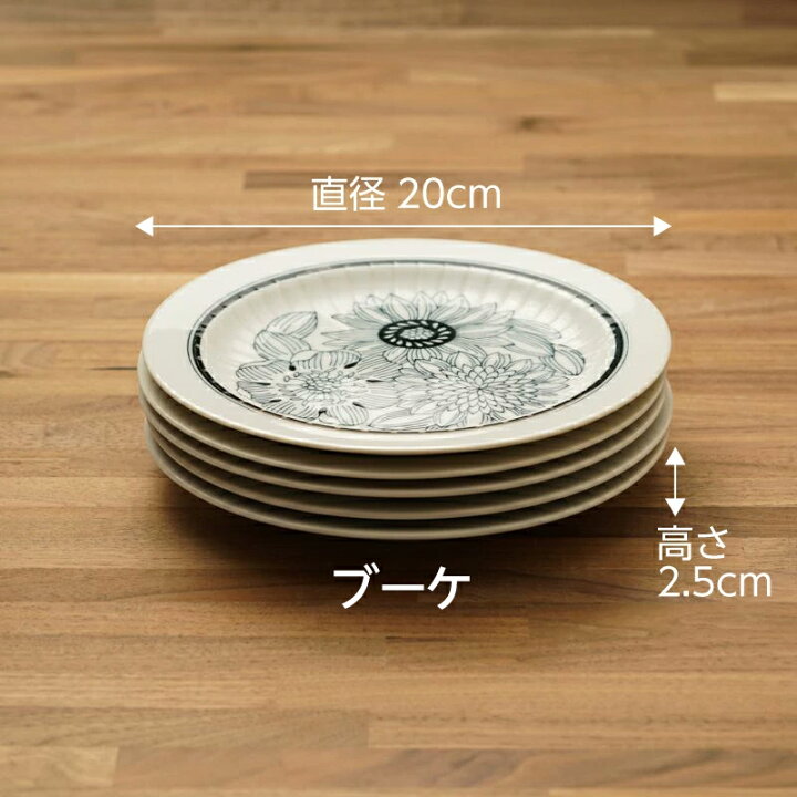 楽天市場】ケーキ皿5枚 皿 食器セット 送料無料 20cm アンティコ 
