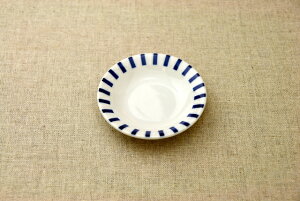 十草(ストライプ)豆皿 プレート 10cm小皿 薬味皿 醤油皿にピッタリ 和食器 群青5柄 おしゃれ