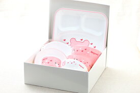 ベビー食器7点セット ハグミー クマ 日本製 離乳食 お食い初め 送料無料 くま 赤ちゃん 出産祝い 誕生祝い 入園祝い 山中漆器 子供食器セット ギフトセット 樹脂製 箱入り