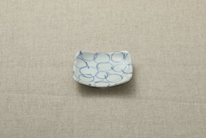 藍染5柄 さーくる 正角豆皿 3寸皿 角皿 ほっこりつかいやすい豆皿 薬味皿 プレート 小皿 和食器