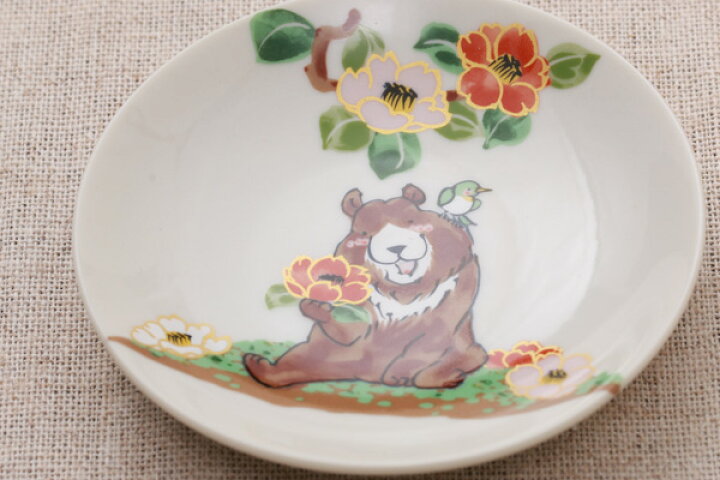 楽天市場 ひなたの森 小皿 1枚かわいい 動物柄 プレート 5柄和食器 日本製 くま きつね うさぎ しか りす カフェ風 おうちカフェ インスタ映え 豆皿 ナチュラル和洋食器 うつわやさん