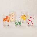 アデリアレトロ グラス 5個セット 中コップ8 送料無料 可愛い花柄 5柄 ガラスタンブラー 日本製 カフェ風 ガラス食器 アリス 野ばな 花…