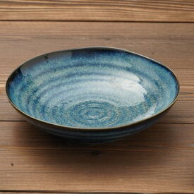 窯変紺 深め21cmプレート 6.8寸深皿 おしゃれ 和食器 日本製 美濃焼