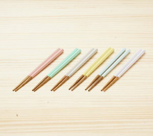 食洗機対応 16cm パステルカラー お箸 ピンク/グリーン/ライトグレー/イエロー/ブルー/パープル 子ども向(子供/ベビー)栗の木 おしゃれ 日本製 メール便発送可能 こども