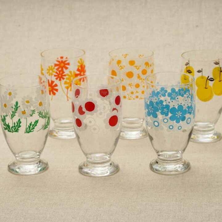 昭和レトロ 花柄 グラス
