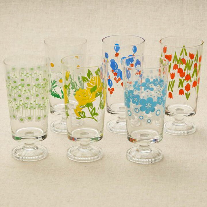 楽天市場 アデリアレトロ 脚付きグラス 可愛い花柄 ガラスタンブラー パフェグラス クリームソーダ 日本製 カフェ風 ガラス食器 野ばな コレック マスカレード 風船 ラプソディー 花の輪 おうちカフェコップ 日本製 昭和レトロおしゃれ かわいい ナチュラル和洋食器