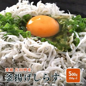 釜揚げしらす 500g （250g×2p） 冷蔵便 愛媛 佐田岬産 送料無料 北海道/沖縄/東北は別途送料 宇和海の幸問屋 愛媛百貨店