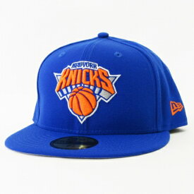 【中古】ニューエラ NEW ERA 美品 59FIFTY NBA ニューヨーク・ニックス キャップ ブルー オレンジ 7 1/2 59.6cm 帽子 メンズ 【ベクトル 古着】 230613