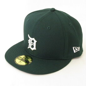 【中古】ニューエラ NEW ERA 美品 59FIFTY MLB D デトロイト・タイガース キャップ 帽子 緑 グリーン 7 1/4 57.7cm メンズ 【ベクトル 古着】 240319