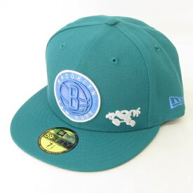 【中古】ニューエラ NEW ERA 美品 59FIFTY NBA COIN PARKING DELIVERY ブルックリン・ネッツ キャップ 帽子 グリーン ブルー 7 1/2 59.6cm メンズ 【ベクトル 古着】 240324