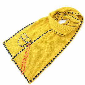 【中古】フィンガリン PG1 SCARF ニットスカーフ マフラー ハンドステッチ F マスタード /UO メンズ レディース 【ベクトル 古着】 250412