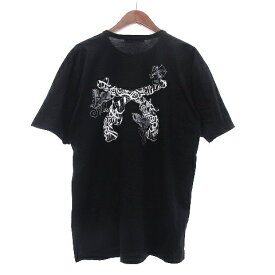 【中古】roarguns ロアーガンズ ANGEL BIG TEE エンジェル ビッグ Tシャツ カットソー 半袖 コットン 23MGT-02 黒 ブラック 2 M位 メンズ 【ベクトル 古着】 231002