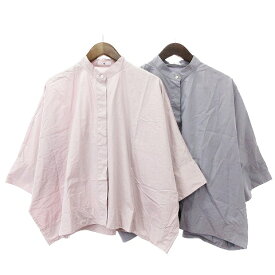 【中古】ユニクロ UNIQLO +J 21SS スーピマコットン ドルマンスリーブ シャツ 2枚セット まとめ ピンク グレー系 S M レディース 【ベクトル 古着】 231218