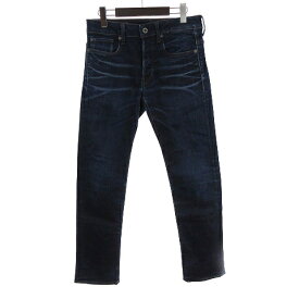 【中古】ジースターロウ G-Star RAW 3301 STRAIGHT デニム パンツ ジーンズ ストレート UESD加工 ヒゲ ストレッチ インディゴ ブルー ■RF メンズ 【ベクトル 古着】 240120