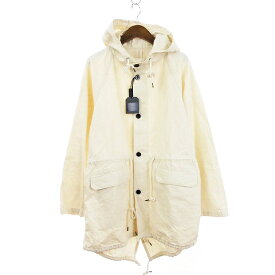 【中古】未使用品 ウティ Outil タグ付き 23SS MANTEAU BIDOS モッズコート フィールドジャケット M-51 フィッシュテール リネン OU-T013 アイボリー 白系 3 L位 メンズ 【ベクトル 古着】 240121