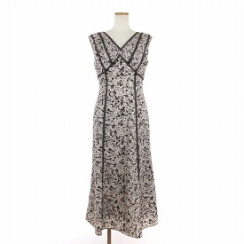 【中古】ハーリップトゥ Her lip to Lace Trimmed Floral Dress ワンピース ドレス ノースリーブ Vネック ロング 花柄 総柄 1222305063 ピンク系 M ■SM1 レディース 【ベクトル 古着】 240330