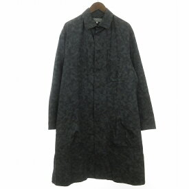 【中古】ヨウジヤマモトプールオム YOHJI YAMAMOTO POUR HOMME 19AW シャツ コート ロング 長袖 総柄 ムラ染め コットン HC-B22-021 ダークグレー系 3 L位 ■SM1 メンズ 【ベクトル 古着】 240322