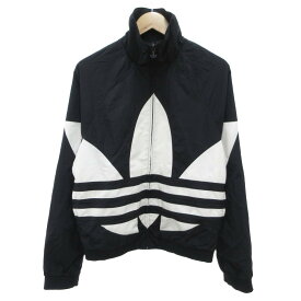 【中古】アディダス adidas ビッグ トレフォイル トラック トップ ジャケット ロゴ S 黒 ブラック FM9892 /JS メンズ 【ベクトル 古着】 260503