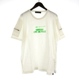 【中古】ロアーガンズ roarguns Tシャツ 半袖 プリント 2 ホワイト 220906E メンズ 【ベクトル 古着】 220906