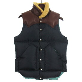 【中古】ロッキー マウンテン フェザーベッド Rocky Mountain FeatherBed CHRISTY VEST ダウン ベスト ナイロン 450-472-11 ネイビー 36 メンズ 【ベクトル 古着】 240109