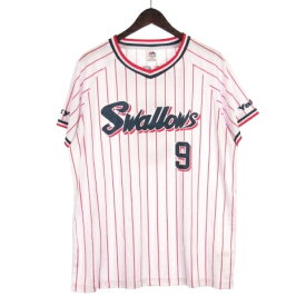 【中古】マジェスティック MAJESTIC 東京ヤクルトスワローズ レプリカユニフォーム Tシャツ 9番 半袖 ホワイト メンズ 【ベクトル 古着】 240205