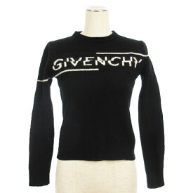 【中古】ジバンシィ GIVENCHY ロゴ ニット セーター ウール ブラック XS レディース 【ベクトル 古着】 240424