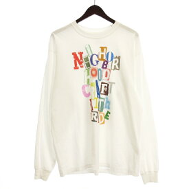 【中古】ネイバーフッド NEIGHBORHOOD ロゴ Tシャツ カットソー 長袖 プリント ホワイト M メンズ 【ベクトル 古着】 250625