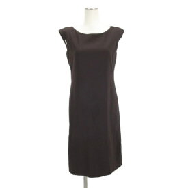 【中古】ユーバイウンガロ U by ungaro ワンピース ノースリーブ ひざ丈 36 ブラウン 250828E ■GY09 レディース 【ベクトル 古着】 250828